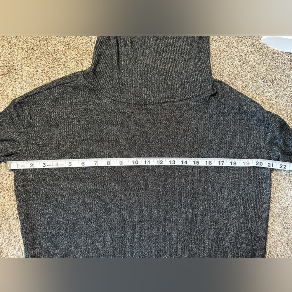 Gap gray cowl neck longsleeve workwear soft formal/casual dress - Picture 7 of 7